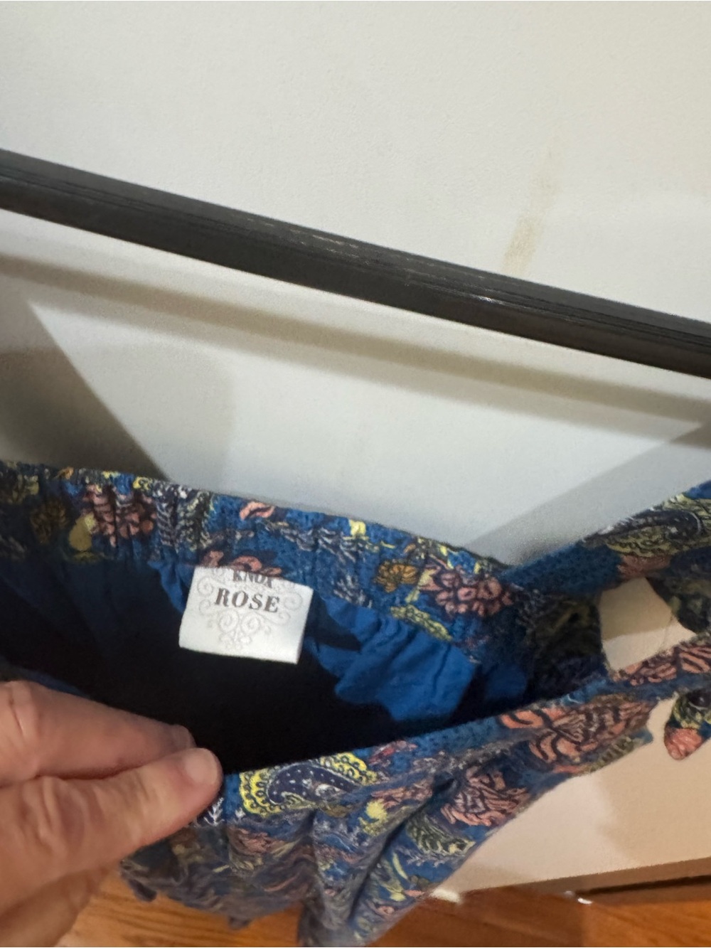 Knox Rose Blue Floral Maxi Dress with Pink and Yellow Accents - Picture 4 of 7